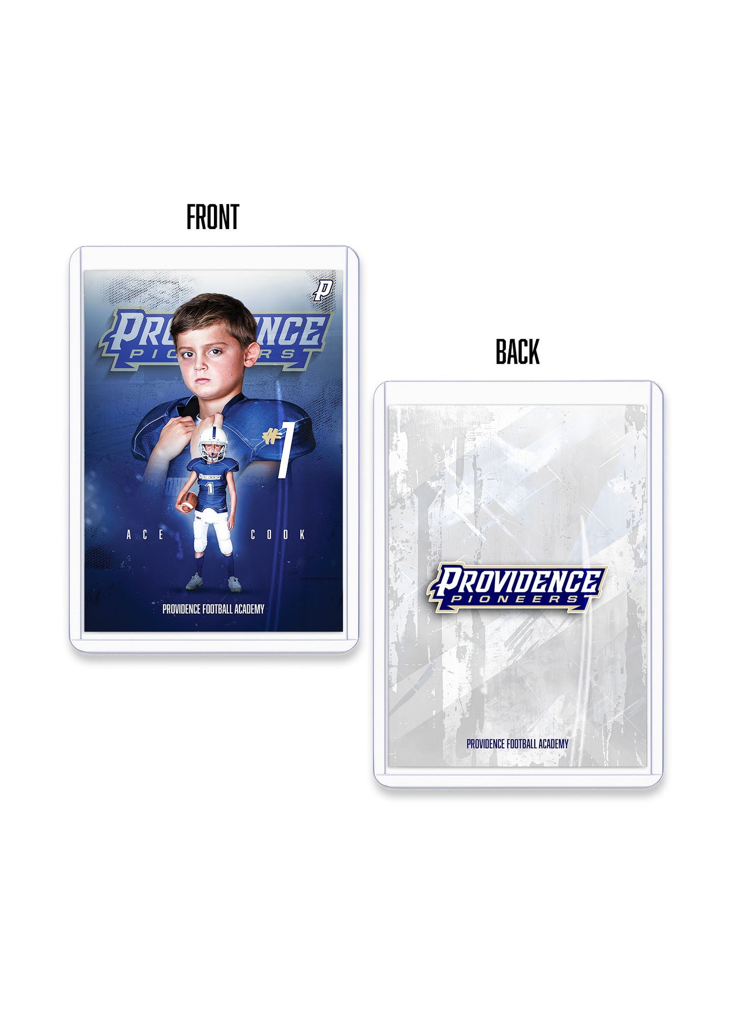 CARD PACKAGE UPGRADE ONLY - Providence Football Academy Photos ππ₯
