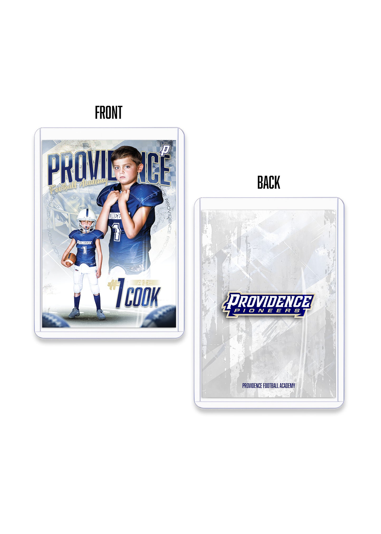CARD PACKAGE UPGRADE ONLY - Providence Football Academy Photos ππ₯